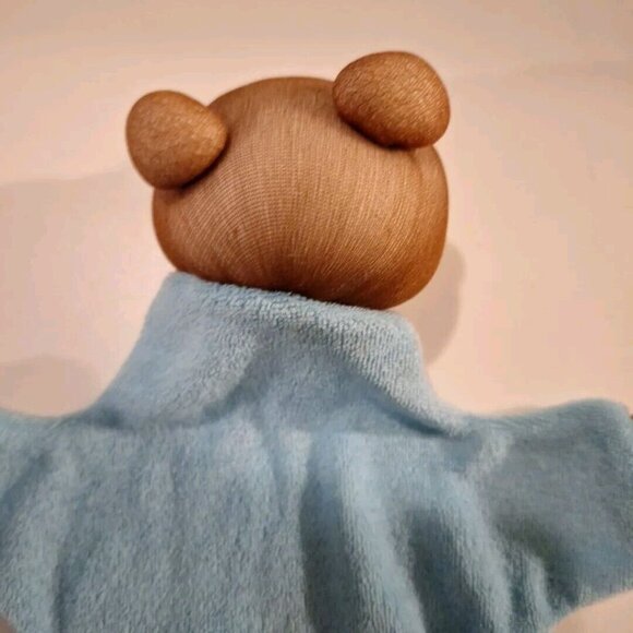 2 Vintage Panty Hose Hand Puppet Bear & African American Baby Doll Blue Red - Picture 11 of 12